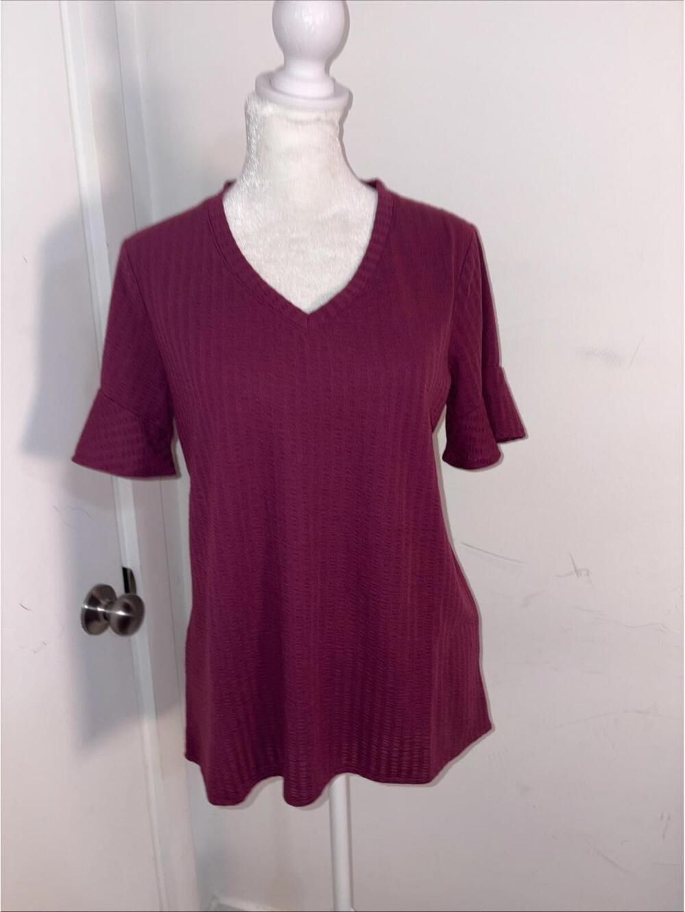 Cuddle Duds Pj’s‎ Set Small Pockets Drawstring XS Burgundy Brand New